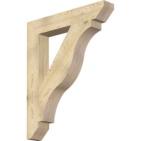 Ekena Millwork Funston Slat Rough Sawn Bracket, Douglas Fir, 6"W x 38"D x 46"H BKT06X38X46FST06RDF